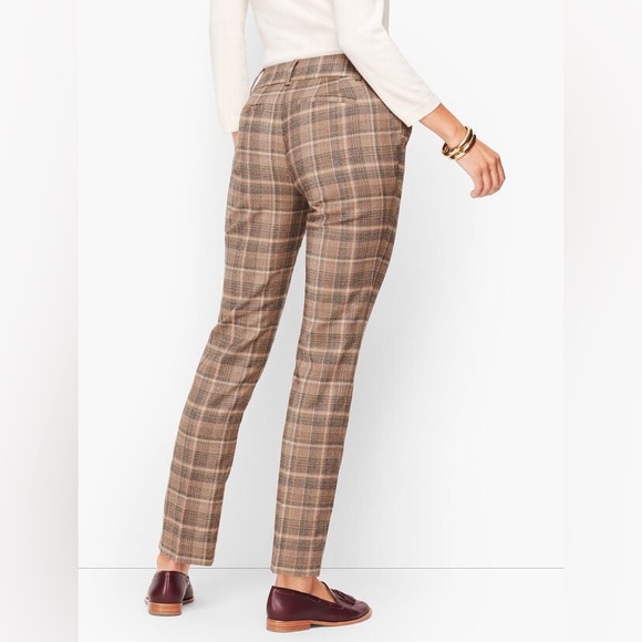 Talbots Hampshire Ankle Lined Wool Blend Lux Plaid Pants 12 - Picture 2 of 10